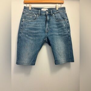 Calvin Klein Men's Light Blue Jean Shorts